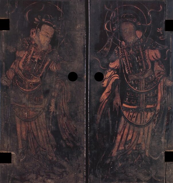 宮殿部正面扉（神将図）