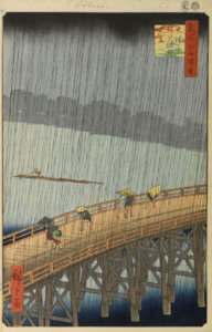 Sudden Shower Over Shin-Ohashi Bridge and Atake by Utagawa Hiroshige