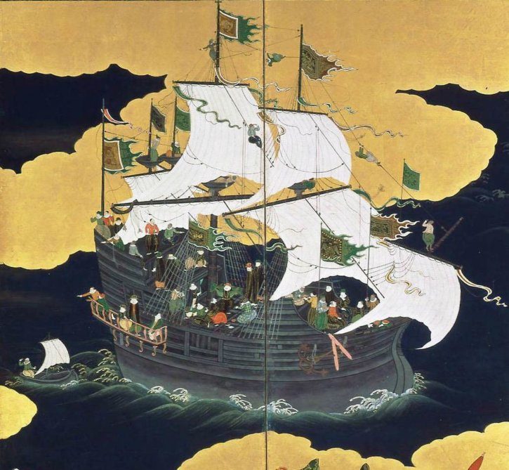 Nanban Ship by Kanō Naizen