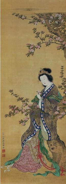 Figure of Yang Kuei Fei by Hara Zaichū