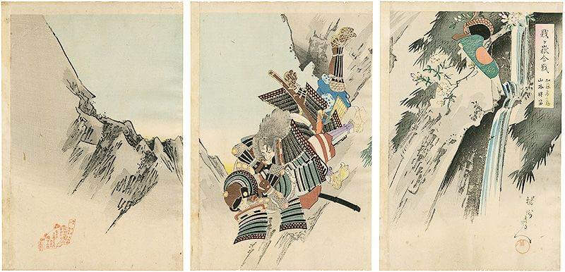 Shizugatake gassen katō toranosuke Yamaji Shōgen by Yōshū Chikanobu