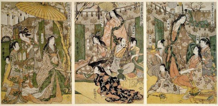 Taikō Gosai Rakutō Yūkan no Zu by Kitagawa Utamaro