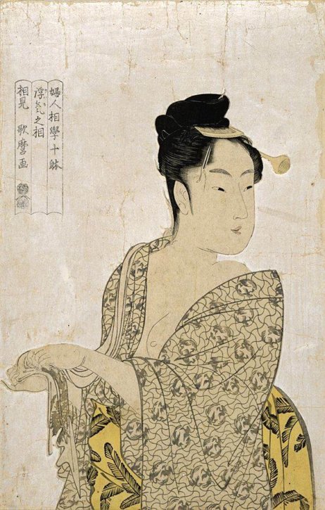 "Ten physiognomic types of women" by Kitagawa Utamaro