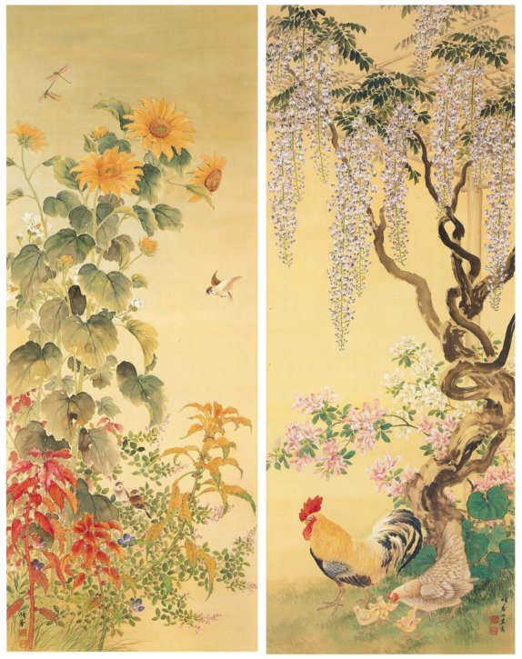 Shunjū Kachōzu (Picture of Spring / Autumn, Flower / Bird) by Kaneshige Ankō