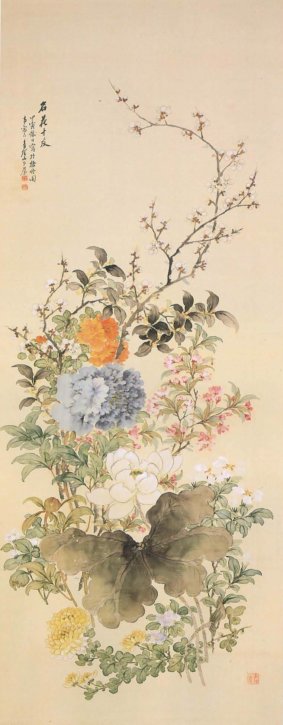 Meikajūyū (Great 10 Flowers Like 10 Friends) by Yamashita Seigai