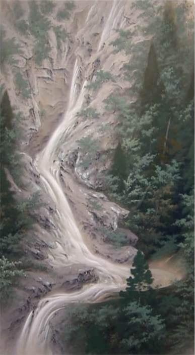 Hisen Sōsō (Flowing Waterfall) by Kodama Kibō