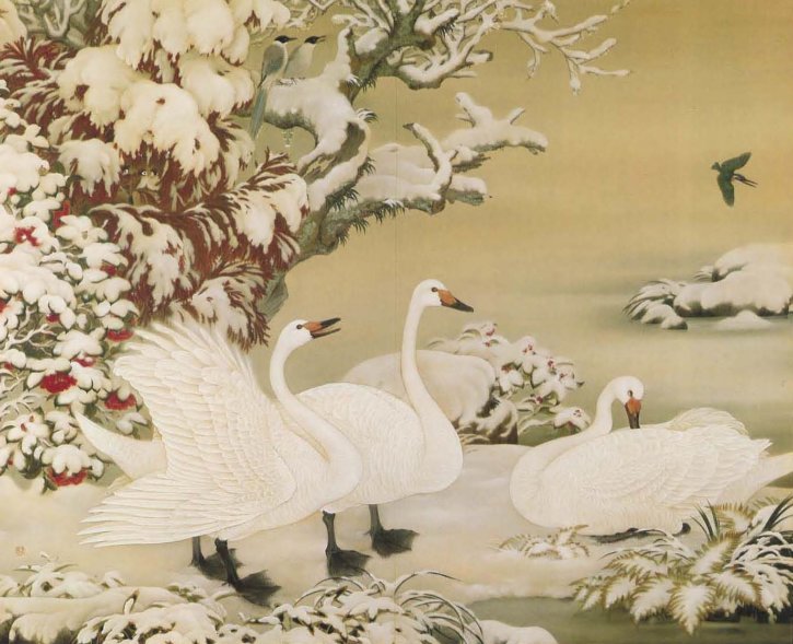 Snow White Swan by Fukuda Suikō