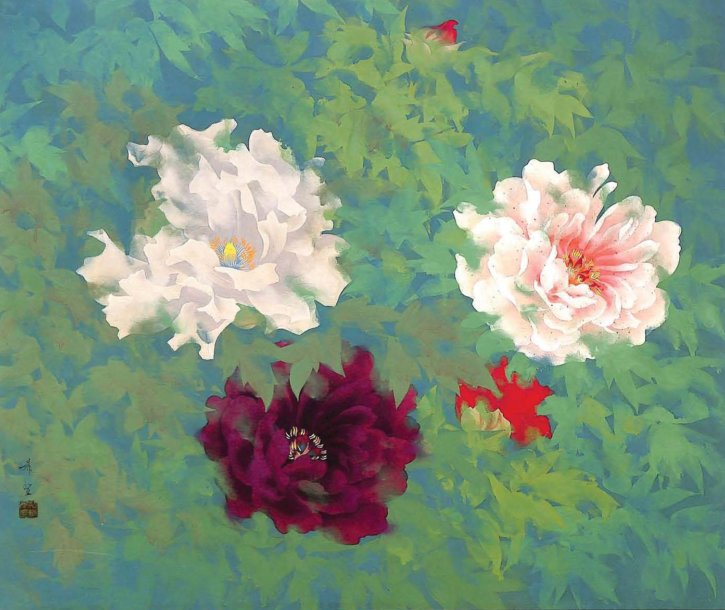 Peonies by Kodama Kibō