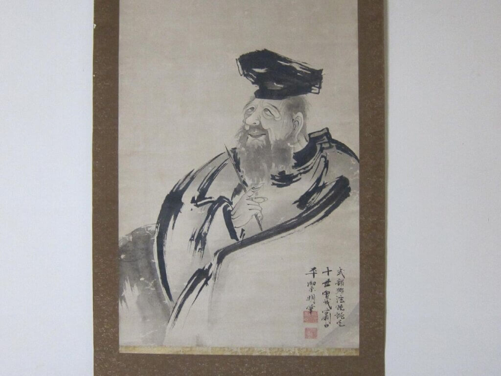 Kakinomoto no Hitomaro Painting by Soga Shōhaku