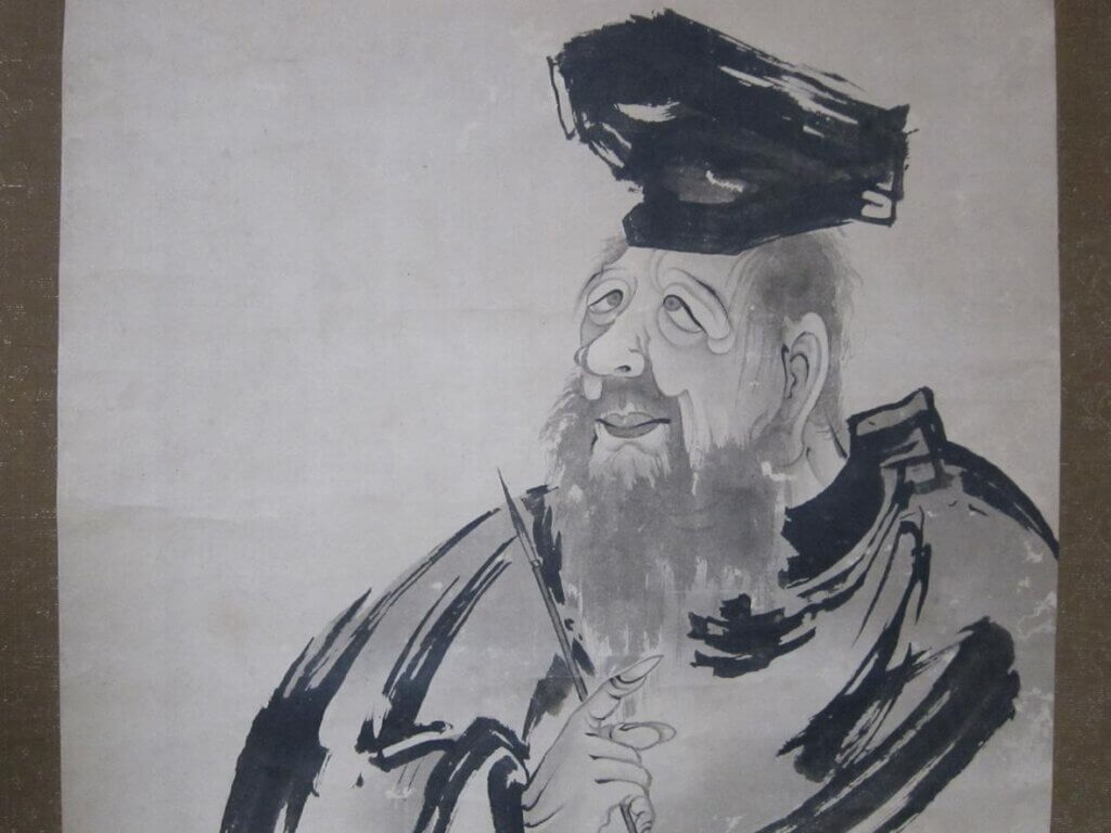 Kakinomoto no Hitomaro Painting by Soga Shōhaku